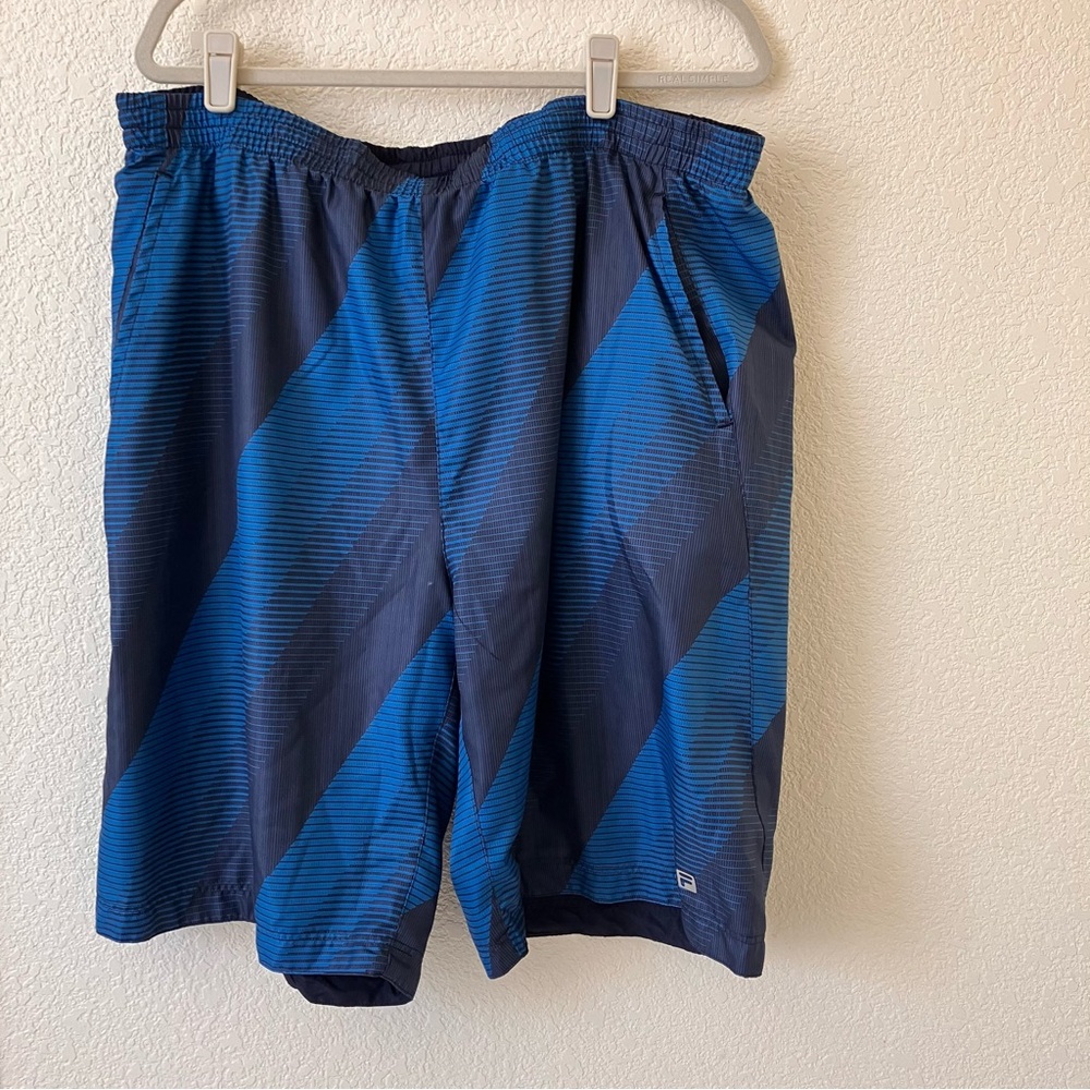 Fila Navy and Blue Striped Shorts XXL used good condition